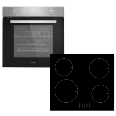 electriQ Stainless Steel Single Oven and Induction Hob Pack