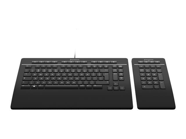 3DCONNEXION - Keyboard Pro with Numpad - Keyboard and numeric pad set - USB - QWERTY - UK