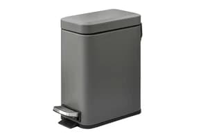 Homcom Steel Silent and Gentle Open Pedal Bin | Grey/Black