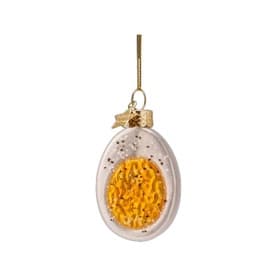 Boiled Egg Glass Tree Decoration 7cm