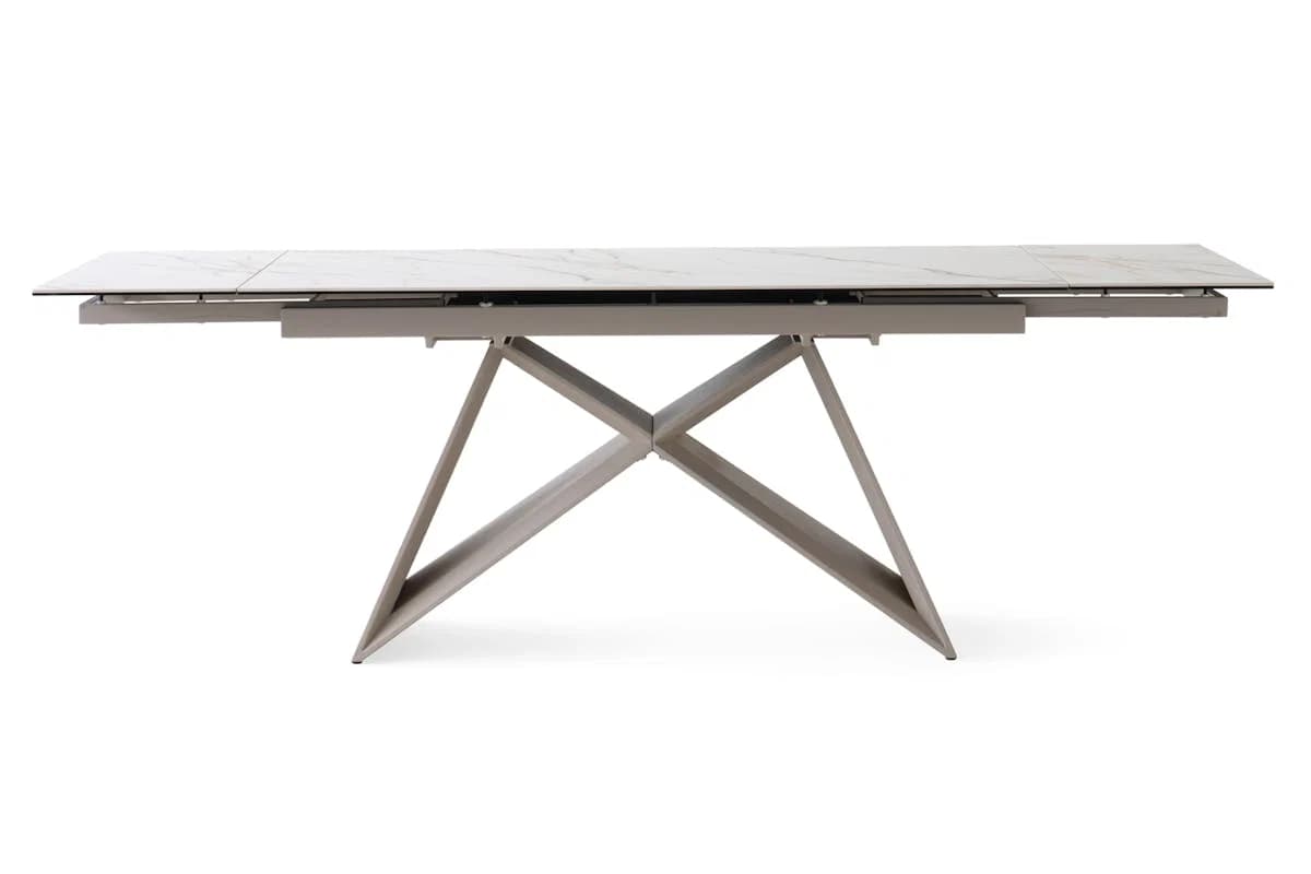 Milano Extending Dining Table | White/Beige