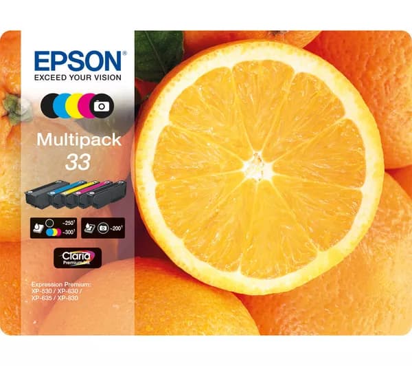 EPSON No. 33 Oranges 5-Colour Ink Cartridges - Multipack