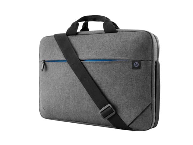 HP - Prelude Top Load - Notebook carrying case - 15.6" - black & grey, blue zipper