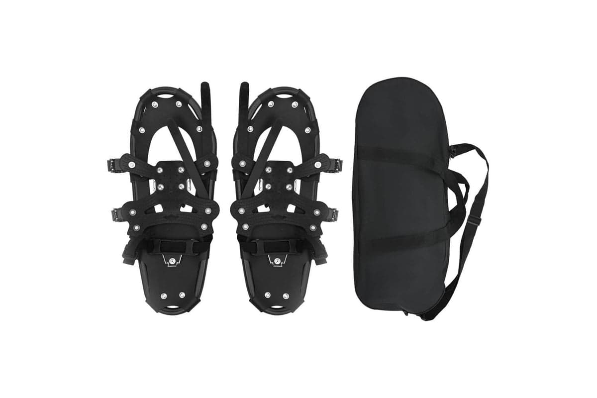 Vidaxl 3 In 1 Snowshoes Black 21 Inches Aluminum And Hdpe