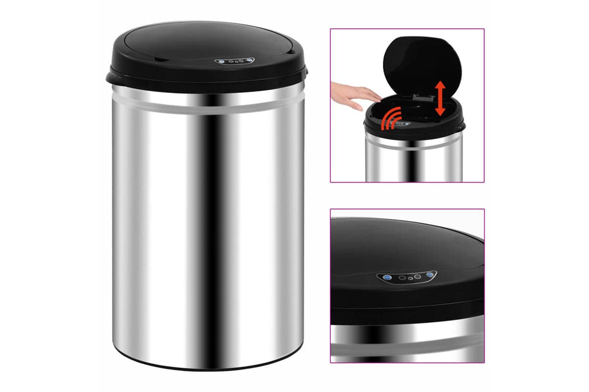 Vidaxl 322692 Automatic Sensor Dustbin 30 L Stainless Steel