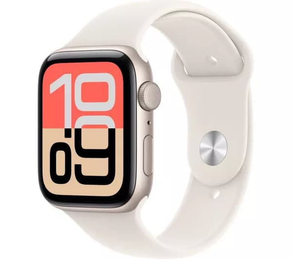 APPLE Watch SE 3 - 44 mm Starlight Aluminium Case with Starlight Sport Band, S/M