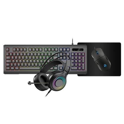 VIDA - GAMER BLK 4IN1 USB KB MS HS KIT