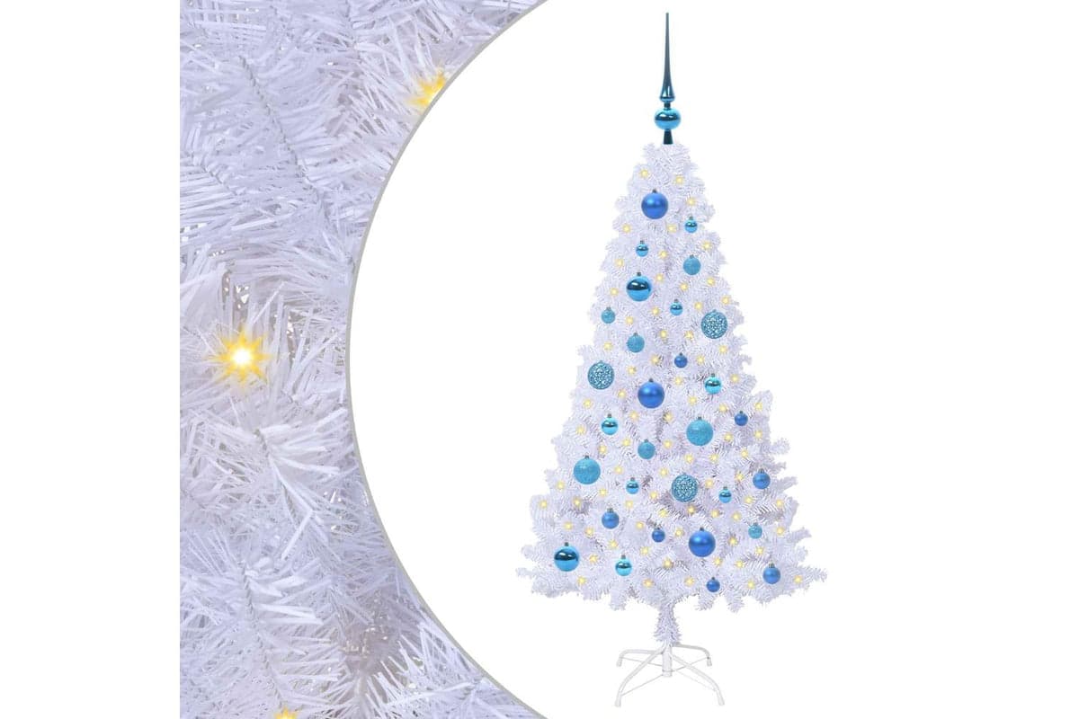 Vidaxl Artificial Christmas Tree White 120 Cm Pvc And Steel