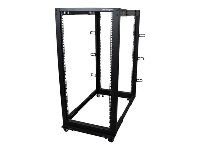 STARTECH.COM - Startech 25U 19" Open Frame Server Rack, 4 Post Adjustable Depth 22-40" Mobile, Free Standing Rolling Network/Computer Equipment Data Rack, Dell PowerEdge, HP ProLiant ThinkServer - Adjustable Server Rack (4POSTRACK25U) - rack - 25U