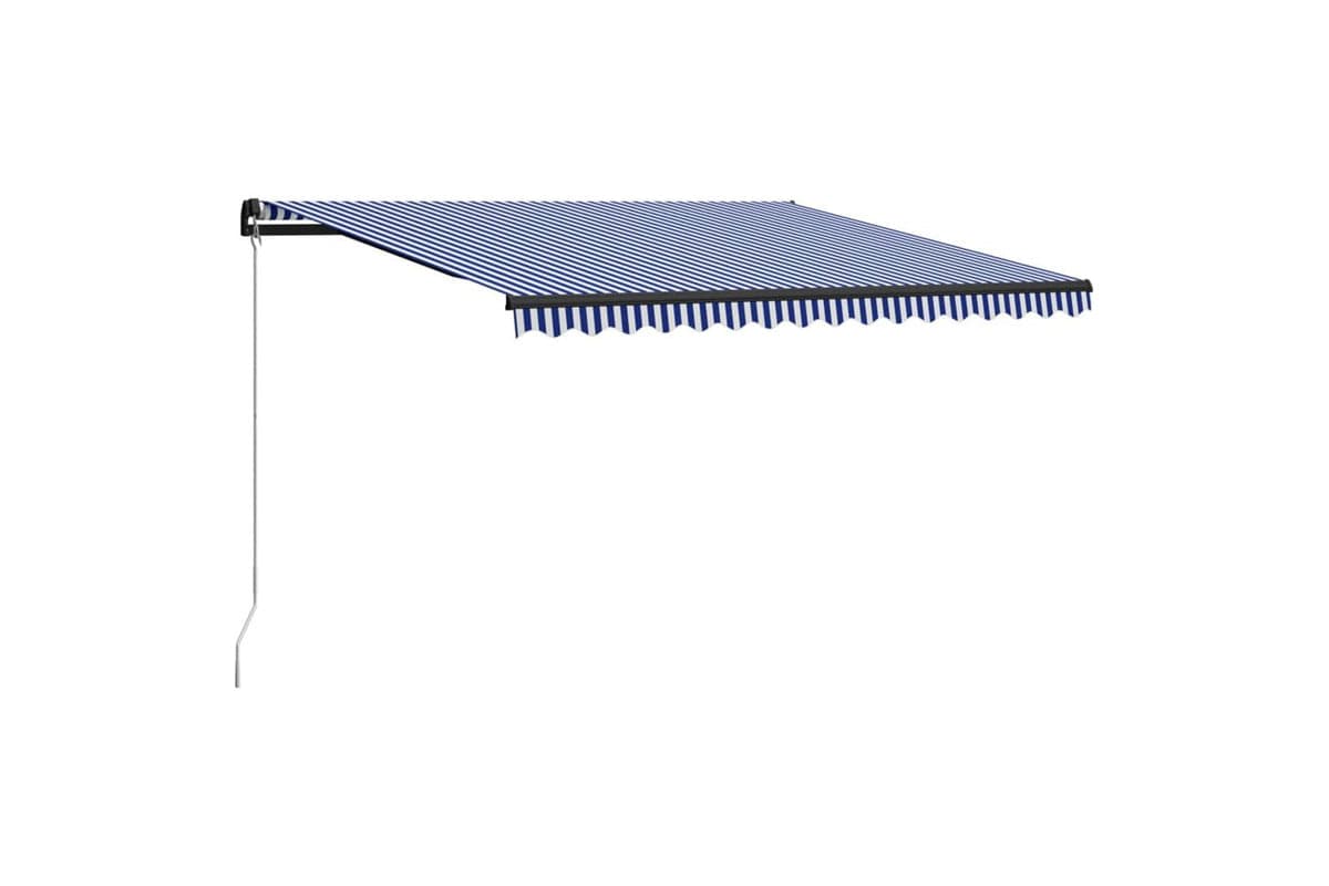 vidaXL 3055194 Manual Retractable Awning 450x300cm Blue And White