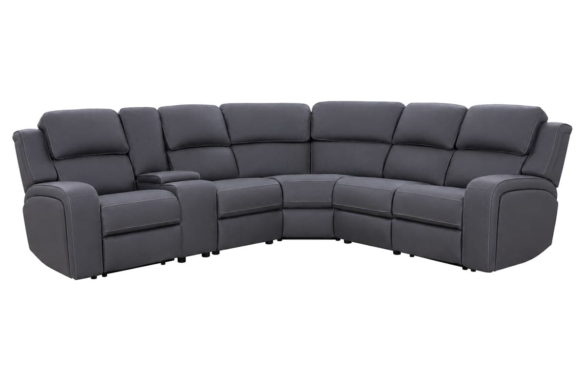 Shobi Corner Sofa | Large | Power Recliner | Fabric | Grey