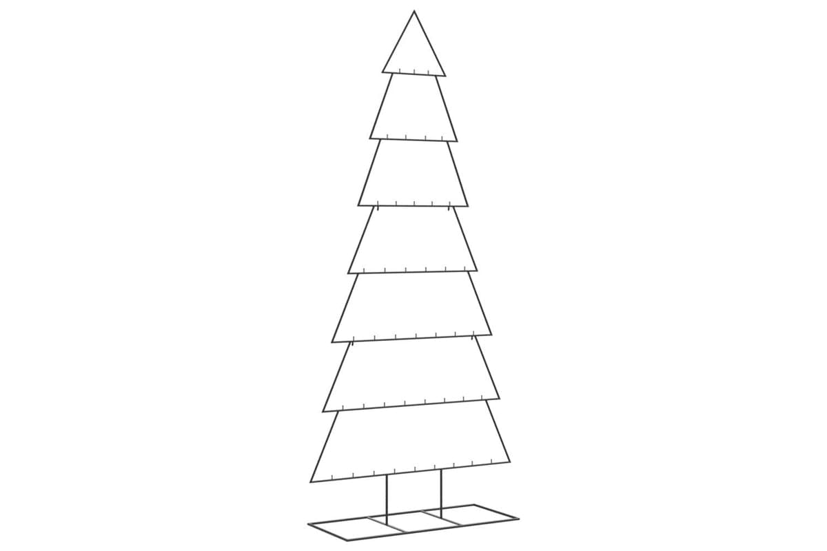 Vidaxl Metal Christmas Tree For Decoration Black 210 Cm