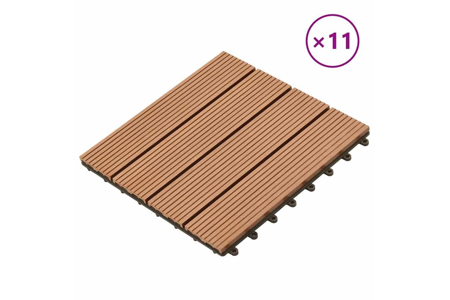 Vidaxl Wpc Tiles 30x30cm 11pcs 1m2 Brown