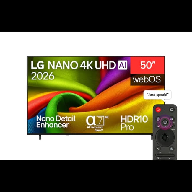 LG 50 inch NANO 4K AI Smart TV - Black | 50NU850B6LA.AEI