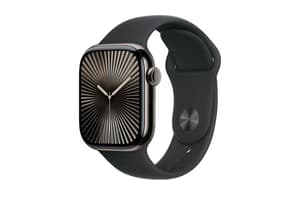 Apple Watch Series 10 GPS + Cellular | 42mm | Slate Titanium Case with Black Sport Band M/L