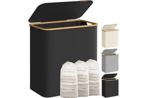 Laundry Hamper | Laundry Basket | Oxford Fabric & Bamboo | 60 X 38.5 X 70.5 Cm