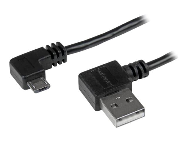 STARTECH.COM - StarTech 2m 6 ft Micro-USB Cable with Right-Angled Connectors - M/M - USB A to Micro B Cable - 6ft Right Angle Micro USB Cable (USB2AUB2RA2M) - USB cable - Micro-USB Type B to USB - 2 m