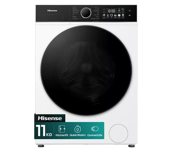 HISENSE KitchenFit 3i Series WF3I1143BWL WiFi-enabled 11 kg 1400 Spin Washing Machine - White