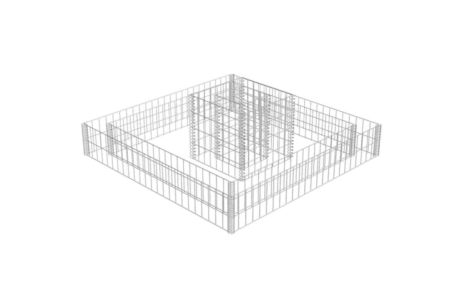 Vidaxl 141625 Gabion Planter Galvanised Steel 120x120x20