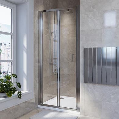Chrome - Bi-Fold Door Shower Enclosure 4mm Glass - Lyra