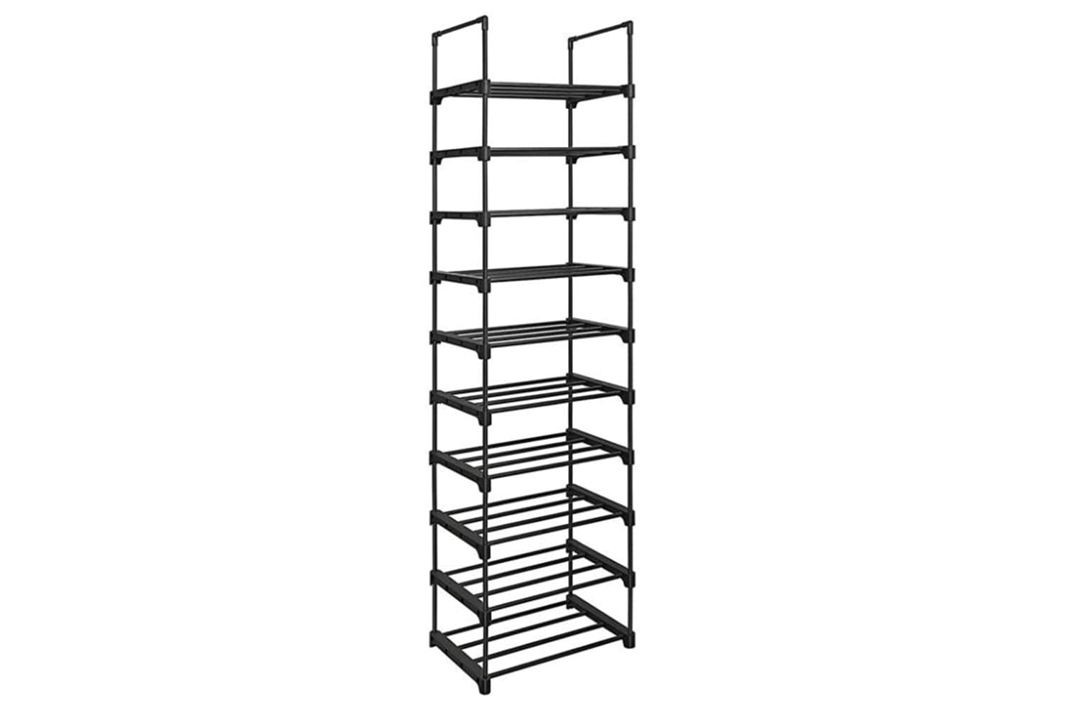 Songmics Portable 10 Shelf Shoe Rack | Black