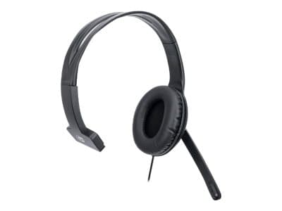 Manhattan Mono Over-Ear Headset (USB) (Clearance Pricing), Microphone Boom (padded), Retail Box Packaging, Adjustable Headband, In-Line Volume Control