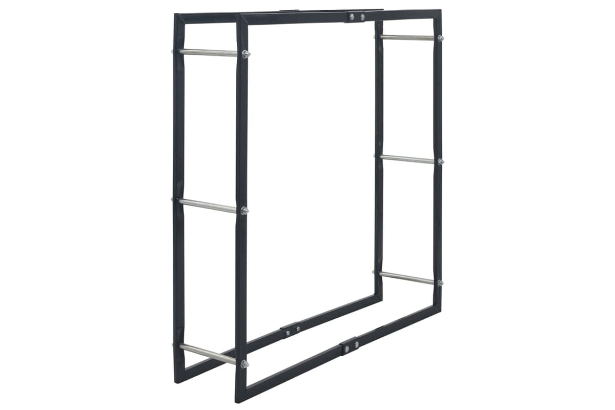 vidaXL 286288 Firewood Rack Black 100x25x100cm Steel