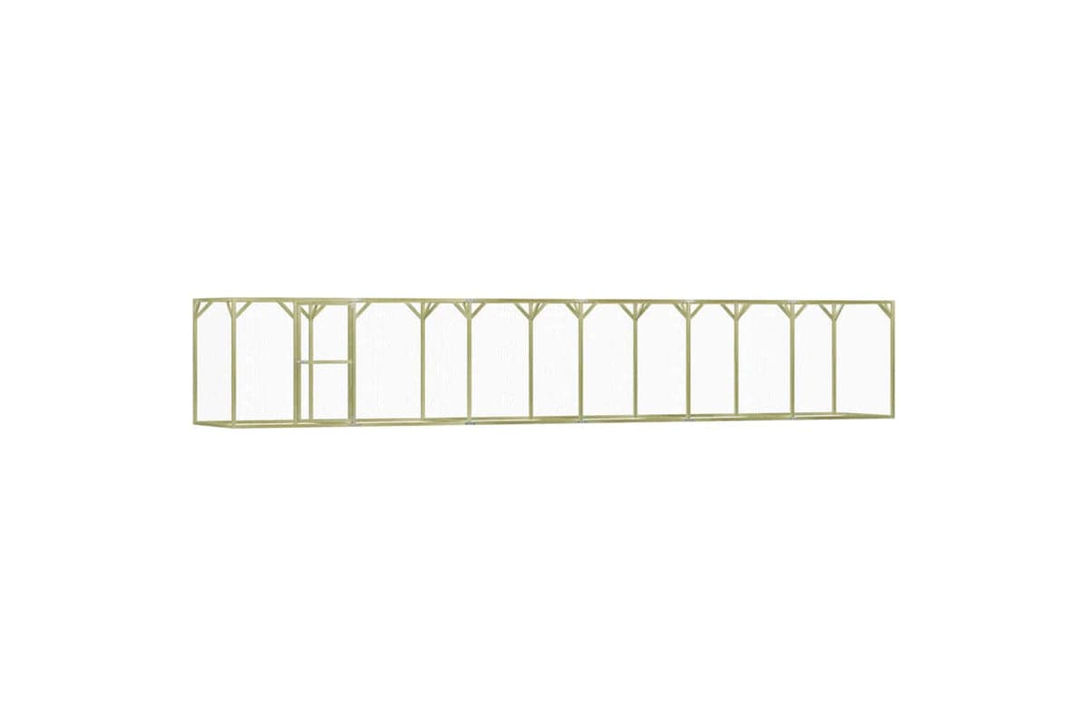 Vidaxl 278406 Chicken Cage 1.5x9x1.5 M Impregnated Pinewood