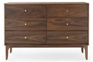 Samuel Dresser | 6 Drawer | Walnut Effect