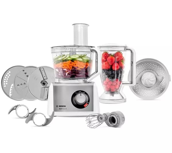 BOSCH MultiTalent8 MC812S734G Food Processor - Silver & White