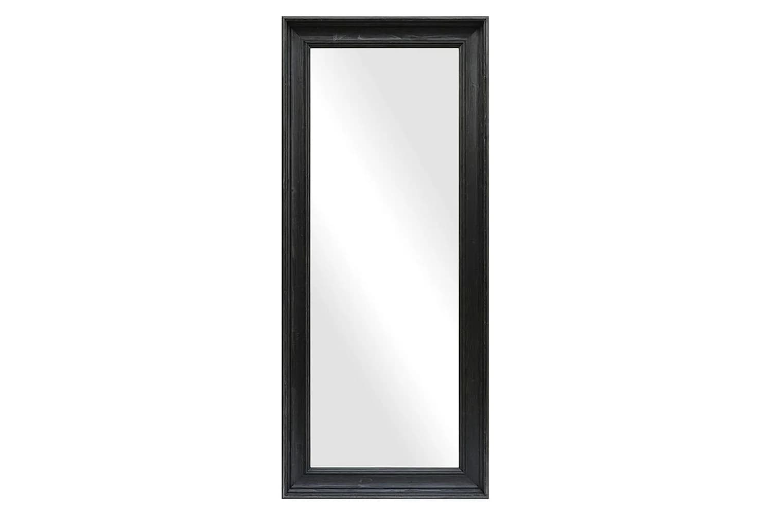 Olivia Wood Leaner Mirror | Black | 76 x 177 cm