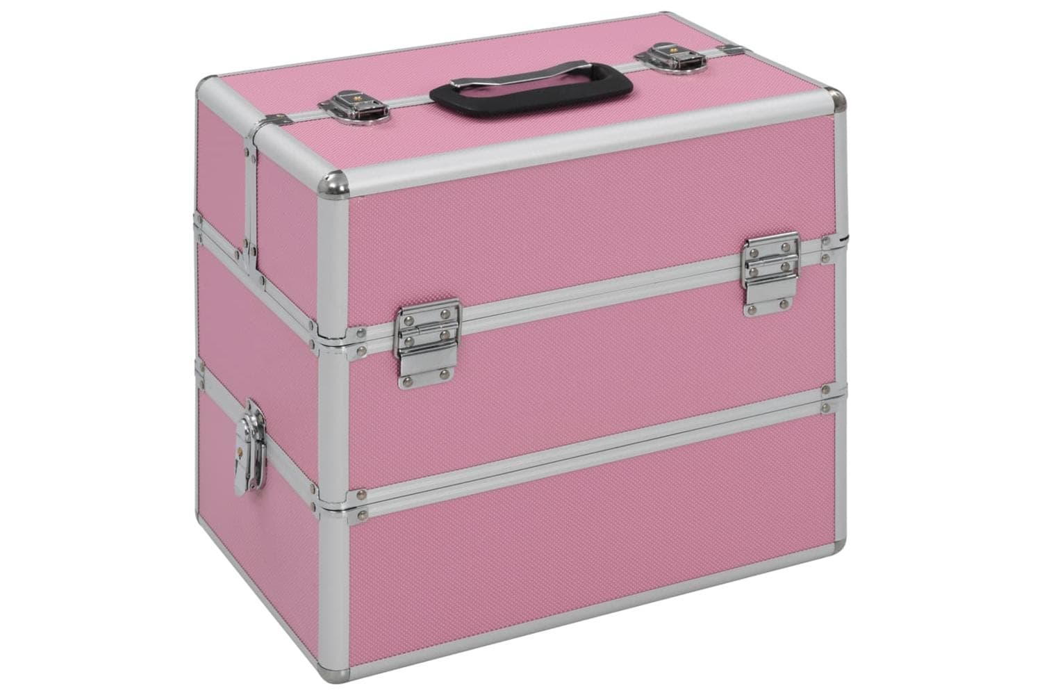 vidaXL 91838 Make-up Case 37x24x35cm Pink Aluminium
