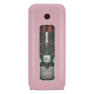 CDA Nancy Tea Rose 13 Bottle Capacity Single Zone Freestanding Retro Wine Cooler - Pink