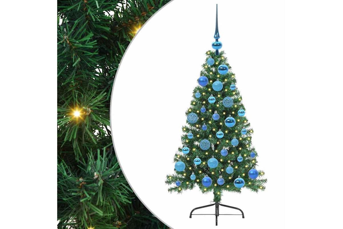 Vidaxl Artificial Pre-lit Christmas Tree Green 120 Cm Pvc