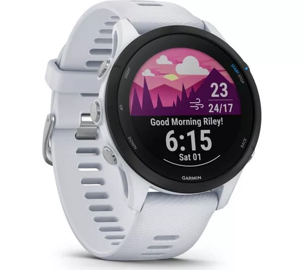 GARMIN Forerunner 255 Music Sports Watch - Whitestone, 46 mm