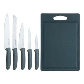 Knife Set with Board Five Piece