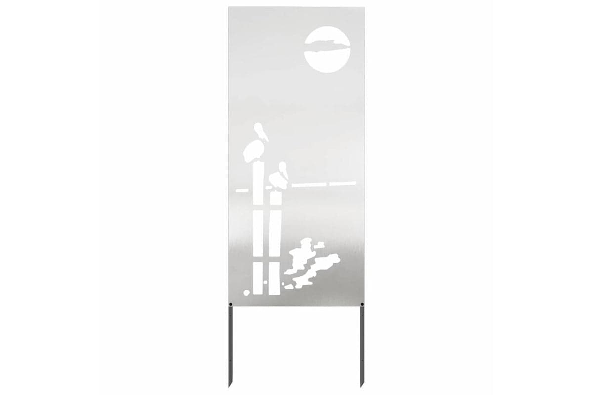 Garden Privacy Screen Silver 50 X140cm Stainless Steel