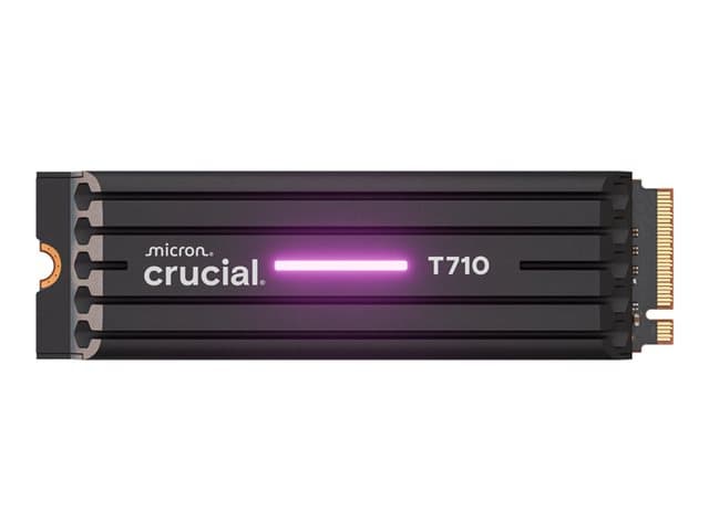 CRUCIAL - T710 - SSD - encrypted - 1 TB - internal - M.2 2280 - PCI Express 5.0 (NVMe) - TCG Opal Encryption 2.01 - integrated heatsink