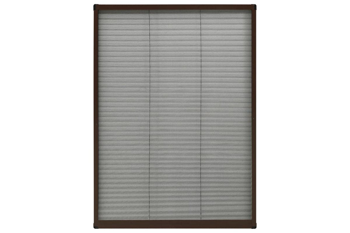 vidaXL 148655 Plisse Insect Screen For Windows Aluminium Brown 80x120cm