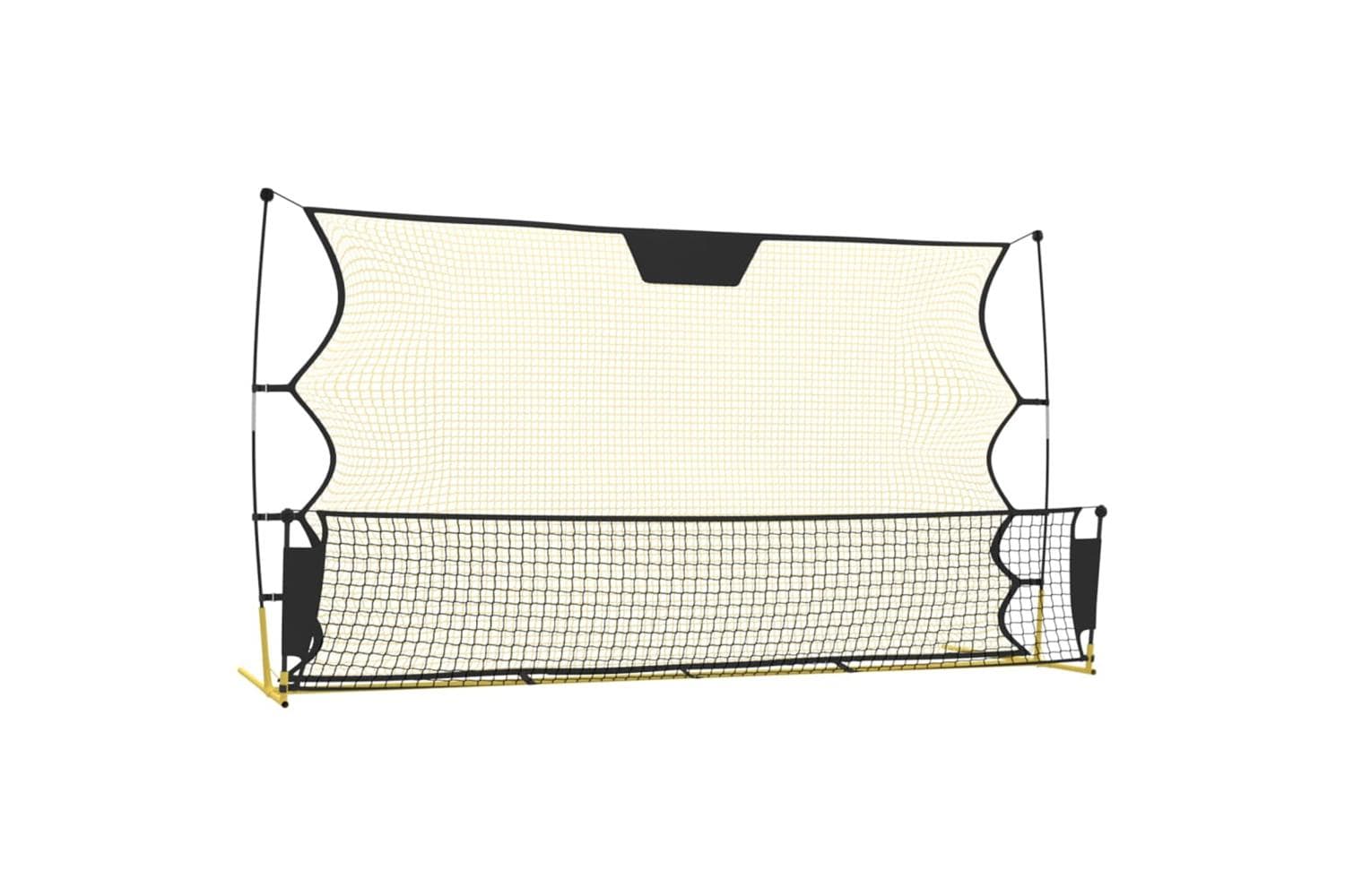 vidaXL 93760 Football Rebounder Net Black And Yellow 183x85x120cm Polyester
