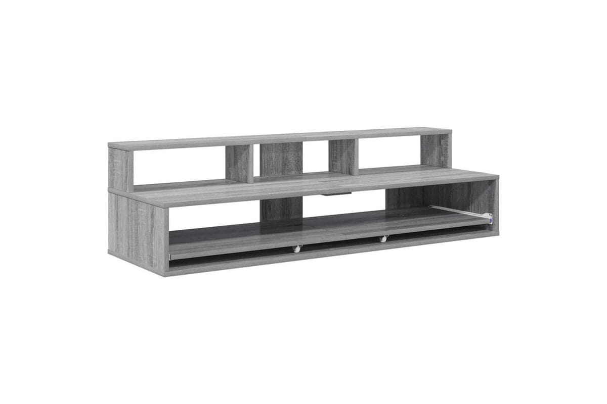 Vidaxl Studio Desk Grey Sonoma 110 X 425 X 36 Cm Engineered Wood