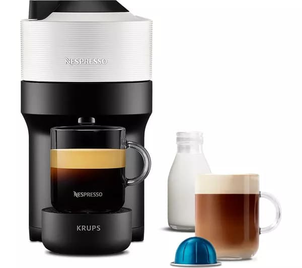 NESPRESSO by Krups Vertuo Pop XN920440 Smart Coffee Machine - White