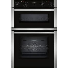 Neff N50 U1ACE2AN3B, Built-in Double Oven, Stainless Steel