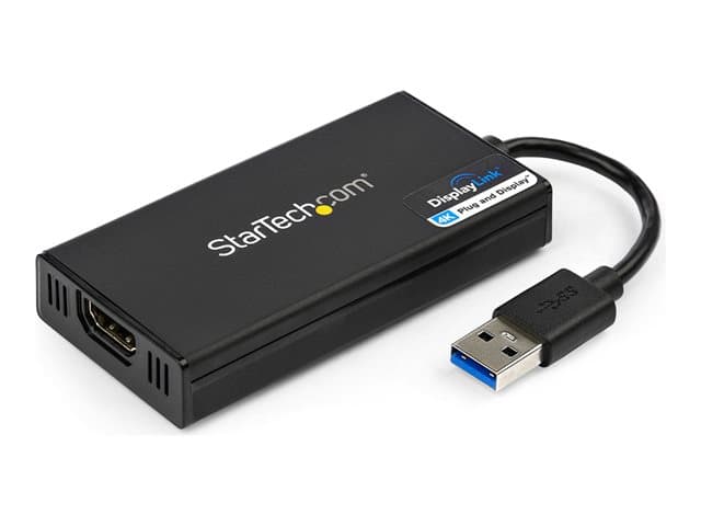 STARTECH.COM - Startech USB 3.0 to HDMI Adapter, 4K 30Hz Ultra HD, DisplayLink Certified, USB Type-A to HDMI Display Adapter Converter for Monitor, External Video & Graphics Card, Mac & Windows - USB to HDMI Adapter (USB32HD4K) - adapter