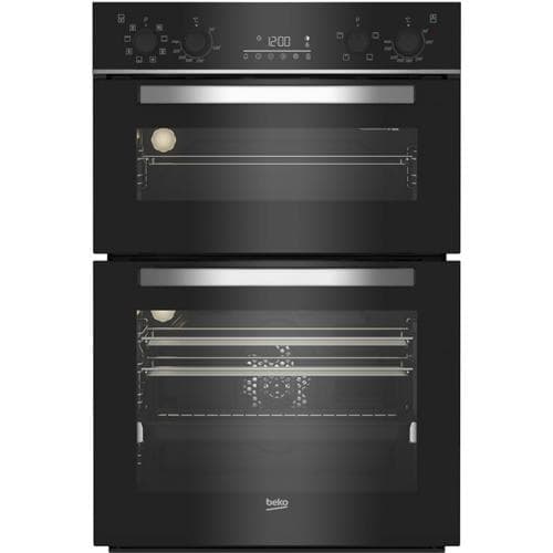 BEKO BUILT IN MULTI FUNCTIONAL DOUBLE OVEN - BLACK - EYELEVEL
