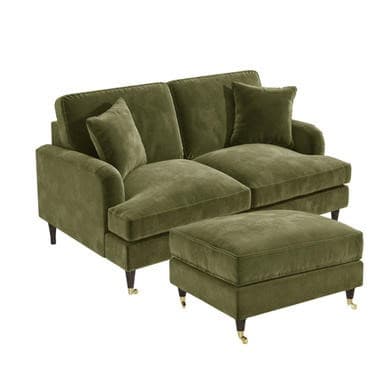 Payton Olive Green Velvet Sofa Set