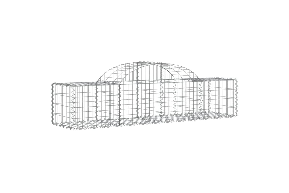 vidaXL 153492 Arched Gabion Basket 200x50x40/60cm Galvanised Iron