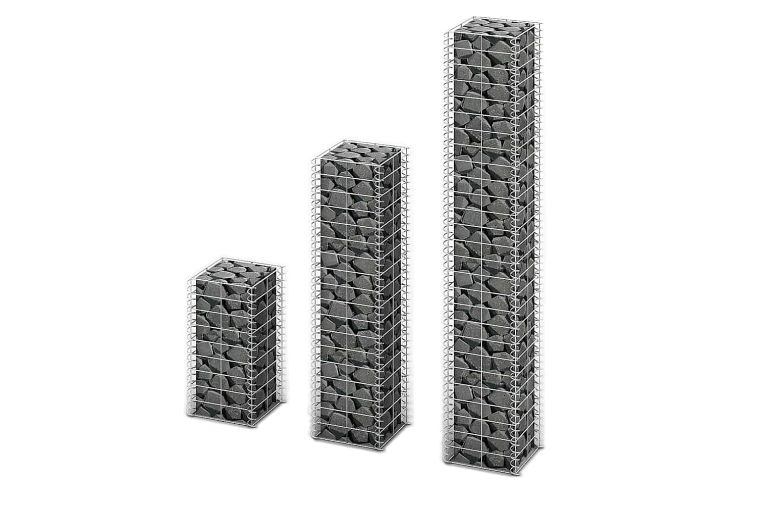 Vidaxl 141048 3 Piece Gabion Set Galvanised Wire