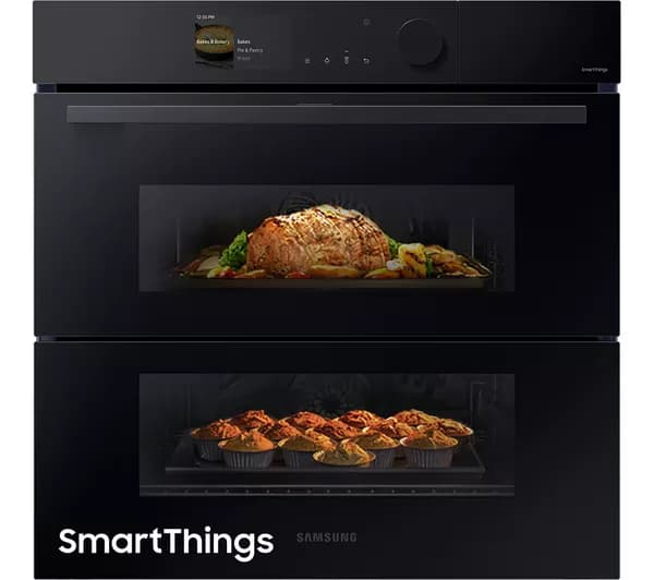 SAMSUNG Bespoke Series 6 Dual Cook Flex NV7B6785JAK/U4 Electric Steam Smart Oven - Clean Black