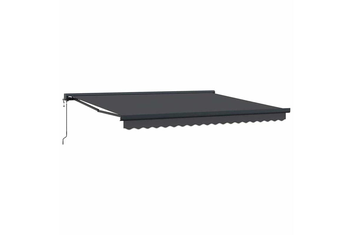 Vidaxl Retractable Awning Manual Anthracite 400 X 300 Cm Fabric Metal